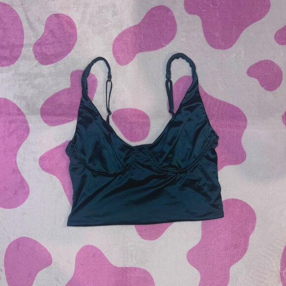 Dark teal smoothiez by aerie bralette women's size small - Picture 1 of 4